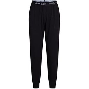 URBAN QUEST Bamboe dames joggingbroek zwart trainingsbroek dames zwart L, zwart.