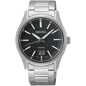 Seiko Herenhorloge, analoog, kwarts, roestvrij staal, SUR535P1, zilver, armband, zilver., Armband