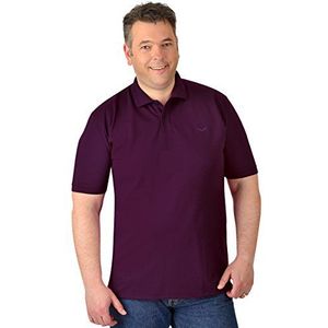 TRIGEMA Polo piqué de luxe pour homme - Avec boutonnière - Manches mi-longues - 627602, aubergine, 4XL