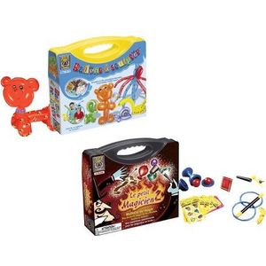 BSM Halilit Créative Toys CT5625/5701 creatieve set – de kleine tovenaar N 2 + ballonnen om te snijden, 2 spelletjes voor kinderen, ideaal vanaf 7 jaar