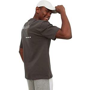 Trendyol Homme Homme Décontracté Basic Crew Neck Knit T-Shirt, gris, XL