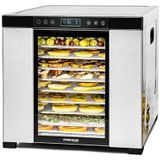 ROMMELSBACHER Automatische dehydrator DA 1050, droogoppervlak 1,6 m², 10 roestvrijstalen droogbakken, warmhoudfunctie, favoriet programma, 99 uur timer,