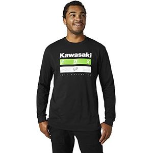 Fox Racing Heren Kawasaki Stripes Premium Long Sleeve T, zwart.