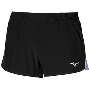 Mizuno Aero 2.5 Damesshorts, zwart/paars glanzend