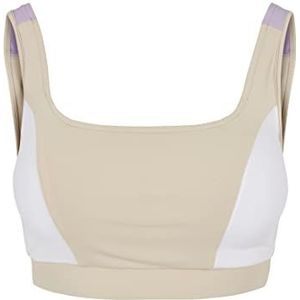 Urban Classics Vrouwen BH Color Block Bra, Softseagrass/wit/lilac