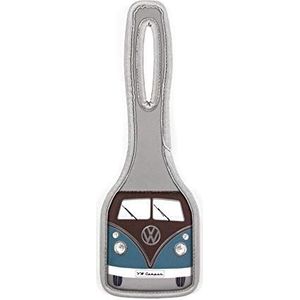 BRISA VW Collection - Volkswagen Combi Bus T1 Camper Van Discreet kofferlabel, verborgen adres, bagagerimen, reisaccessoires van robuust neopreen voor vliegtuig/camping (petrol/bruin)