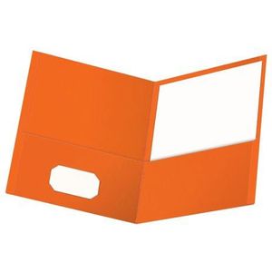 Oxford 57510EE snelhechtmap met 2 zakken, gestructureerd papier, voor 100 vellen, oranje, 25 stuks