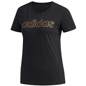 adidas 3S Mesh Sportbeha voor dames, zwart/koper.