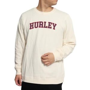 Hurley M Capetown Varsity Crew Sweatshirt voor heren, Wit.