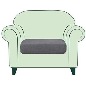 CHUN YI Bankovertrek voor sofa, rekbaar, beschermhoes voor meubels, bankovertrek, bankkussen, kussen (1-zits, lichtgrijs)