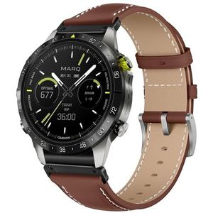 KoGiio QuickFit armband 22 mm compatibel met Garmin MARQ GOLFER (Gen 2) / Epix (Gen 2) / Descent G1 Solar/epix/Garmin Fenix 7 Pro Solar/Fenix 7 Pro/Fenix 7, bruin