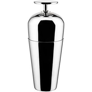 Alessi The Tending Box GIA26 Parijse cocktailshaker, met onderste glas en bovenste glas met knop, van roestvrij staal 18/10, 50 cl