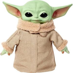 Mattel Star Wars Grogu Pluche dier (28 cm) die knippert en zingt, met geluiden en bewegingen, om te verzamelen, speelgoed voor kinderen, vanaf 3 jaar, HJM25