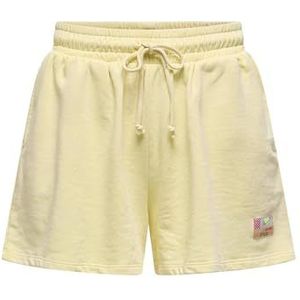 ONLY Onlminna Washed Ub Cs Swt Onlminna Washed Shorts Ub Cs Swt Dames (1 stuk), Dubbele crème, S