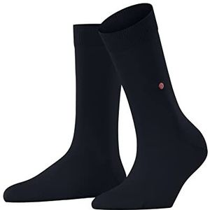 Burlington Dames dames ademende sokken duurzaam biologisch katoen effen gekleurd met platte teennaad voor dagelijks leven en werk eenheidsmaat cadeau-idee 1 paar, Blauw (Marine 6120) nieuw -