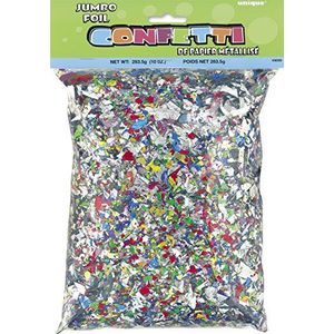 Unique Party Jumbo metalen confetti - 283,5 g | aluminiumfolie | meerkleurig | 1 verpakking, 9069
