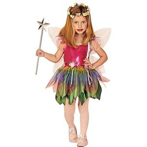 Widmann - Regenboogfeeënkostuum, jurk en vlindervleugels, elf, themafeest, carnaval