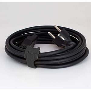 CABLE CANDY Hook & Loop – 8 herbruikbare klittenbandkabelbinders. Kabelmanagement voor thuis en op kantoor. Houdt kabels tot 50 mm diameter en hersluitbaar. Zwart