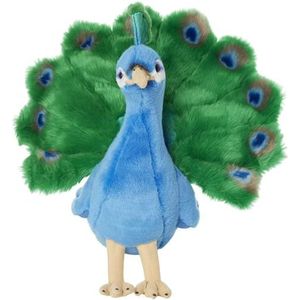 Living Nature Living Nature Knuffel - Kleurrijke Pauw (18 cm)