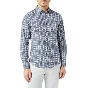 Origineel slim shirt, Bay vintage grafsieraad indigo