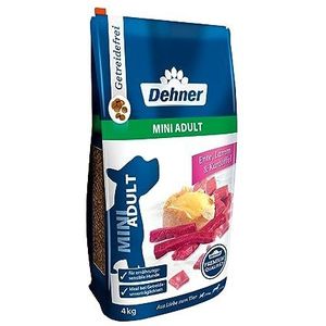 Dehner Premium Droogvoer voor honden, mini, volwassenen, eend en lam met aardappel, 4 kg