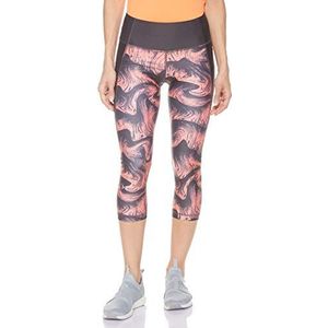 Under Armour HeatGear Capri Armour Capri voor dames, Peach Plasma / Jet Grey / Metallic Zilver (836)