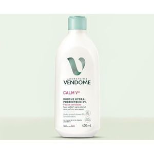 LABORATOIRES VENDÔME - Calm V+ - Hydra-beschermende douche 0% - Douchegel zonder zeep - Reinigt, kalmeert en hydrateert - Verrijkt met Aloë Vera - Zonder sulfaten, kleurstoffen of Parfum - Gevoelige