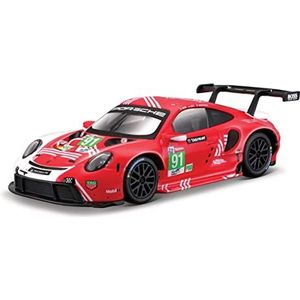 Burago - May Cheong GROUP-BBURAGO-1/24 Racing-Porsche 911 RSR Lemans 2020 - rood voertuig voor kinderen vanaf 3 jaar - 28016, 28016, rood