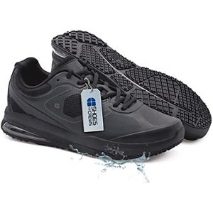 Shoes for Crews Evolution II, werkschoenen voor heren met antislipzool en struikbescherming, lichte en waterafstotende sneakers, zwart, 38 EU