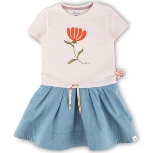 Sigikid Jurk voor meisjes, casual jurk voor meisjes (1 stuk), lichtroze/blauw
