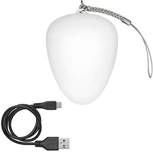 WEDO 205265400 ovale zaklamp met infraroodsensor en USB-oplader, oplaadbaar, wit, 6 cm, zakorganizer