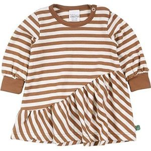 Fred'S World By Green Cotton Stripe Dress baby meisjes kleding, Almond