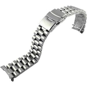 GeRnie Bracelet métallique en acier de plongée, fabriqué for Mdv107-1A MDV106-1A, Bracelet de montre, pièces de rechange, 22mm (Color : A-silver 3, Size : 22mm With logo)