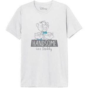 Disney Medarists010 T-shirt voor heren (1 stuk), Wit.