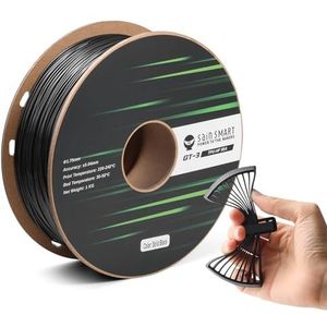 SainSmart TPU filament 1,75 mm, GT-3 zwart flexibel 3D-printer filament voor high-speed printen 500 mm/s, UV-bestendig, 1 kg spoel, maatnauwkeurigheid +/- 0,04 mm