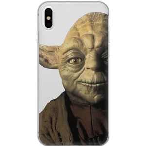 Originele Star Wars Yoda iPhone XS Max hoes, 100% passend en precies passend voor de smartphone - gedeeltelijk transparante siliconen hoes
