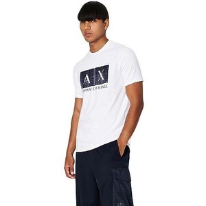 Armani Exchange Regular Fit Ax Box Logo Tee heren, Wit