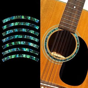 Inlay Sticker voor akoestische gitaar, rozet strepen, abalone groen