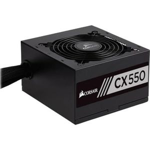 Corsair CX550 80 Plus Bronze - Bloc d'alimentation non modulaire ATX à faible bruit de 550 W, couleur noire