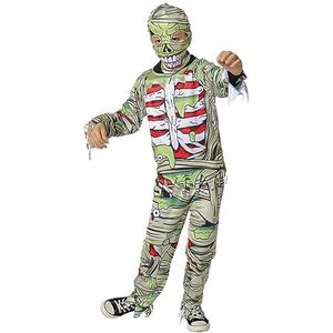 Rubie's mummie-zombiekostuum voor jongens en meisjes, bedrukte jumpsuit en capuchon, Rubie‘s Official voor Halloween, carnaval, feest en verjaardag