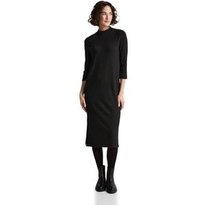 Street One Robe en tricot pour femme, Noir, 40