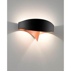 Selene illuminazione Wandlamp, 11 W, zwart met koperfolie