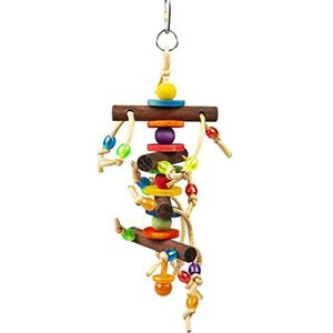duvoplus, Kleurrijke hanger – blokken van hout & speelgoed, 28 x 10,2 x 6 cm, meerkleurig, vogels, meerkleurig