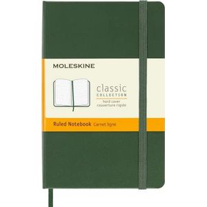 Moleskine - Klassiek gelinieerd notitieboek - hardcover met elastische band - kleur mirt groen - zakboek-formaat A6 9 x 14 - 192 pagina's