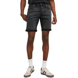 JACK & JONES Jjirick Jjfox Shorts 50sps Ge 344 Sn Jeansshorts voor heren, Zwarte jeans
