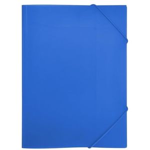RAYLU PAPER - Ordner met elastieken en kleppen DIN A4, opbergmappen voor documenten, kantoor en school, van 100% recyclebaar polypropyleen (A3, blauw)