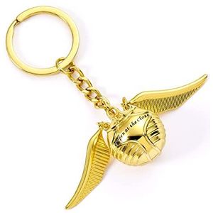 Harry Potter Officiële sleutelhanger met 3D gouden snaar, zilverkleurig, M, modern, zilver., Modern