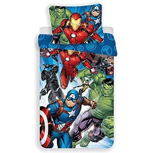 Marvel Avengers Dekbedovertrek Victory - Eenpersoons - 140 x 200 cm - Katoen