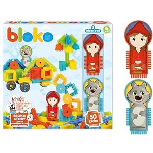 BLOKO 503708 BIoko set met 2 figuren over het thema Roodkapje en de wolf - vanaf 12 maanden - gemaakt in Europa - bouwspeelgoed 1e leeftijd - 503708