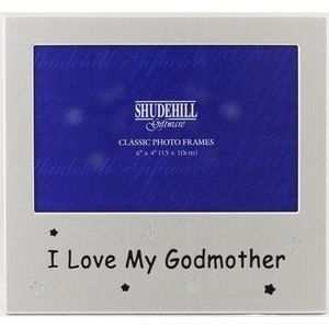 Fotolijst met opschrift ""I Love My Godmother"", kerstcadeau, verjaardagscadeau, doopcadeau